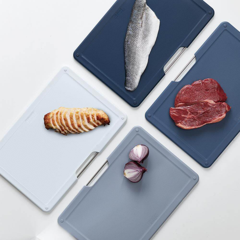 Joseph Joseph Folio 4 Piece Grey Regular Chopping Board Set
